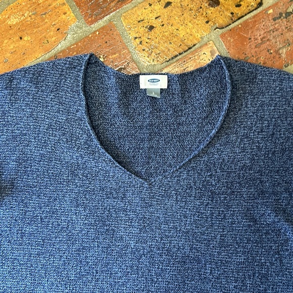 Old Navy Marled V-Neck Tunic Sweater in Marquee Moon szL - Picture 4 of 11